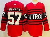 Men's Detroit Red Wings #57 David Perron Red 2022-23 Reverse Retro Stitched Jersey,baseball caps,new era cap wholesale,wholesale hats